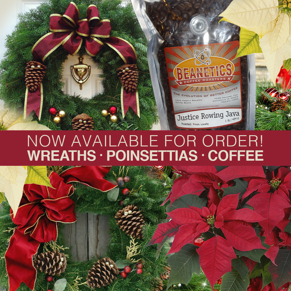 Open for Orders! Support Crew Through Wreath, Poinsettia & Coffee Fundraiser