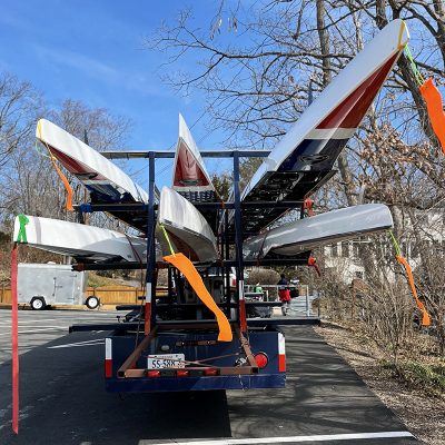 shells loaded on trailer at Lake Barcroft